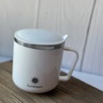 لیوان استیل  دو جداره درب دار