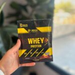 ساشه پودر پروتئین whey بادی بیلدر Body builder طعم شکلات بادام زمینی