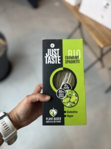 اسپاگتی پروتئینی گلوتن فری وگان Edamame ادامامه لوبیا سبز سویا