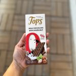 شکلات تخته ای بدون شکر شکلات شیری با فندق Tops