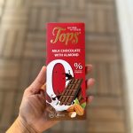 شکلات تخته ای بدون شکر شکلات شیری با بادام Tops
