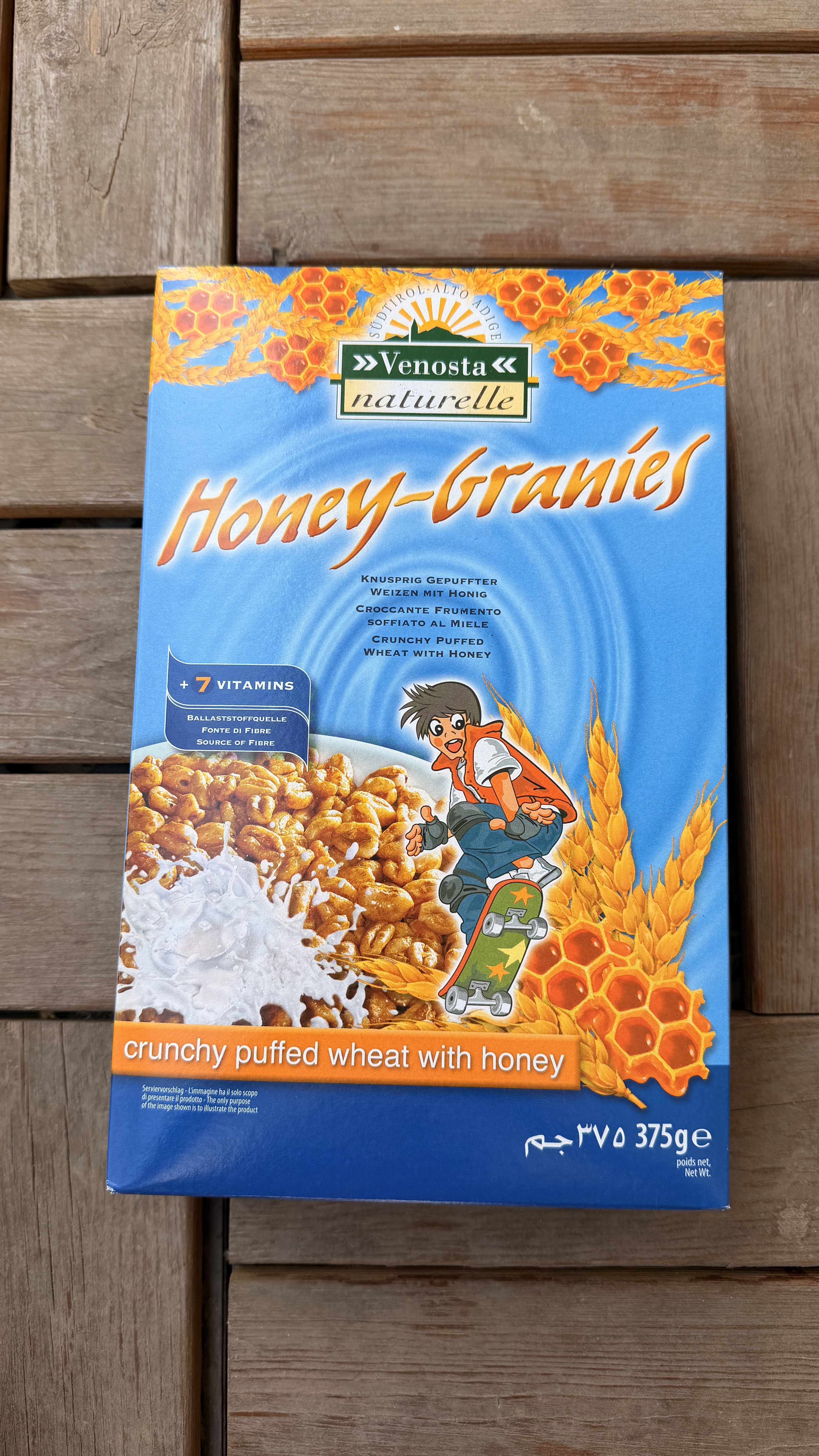 گندم پف‌داده ترد ونوستا عسلی Venosta Crunchy Puffed Wheat with honey