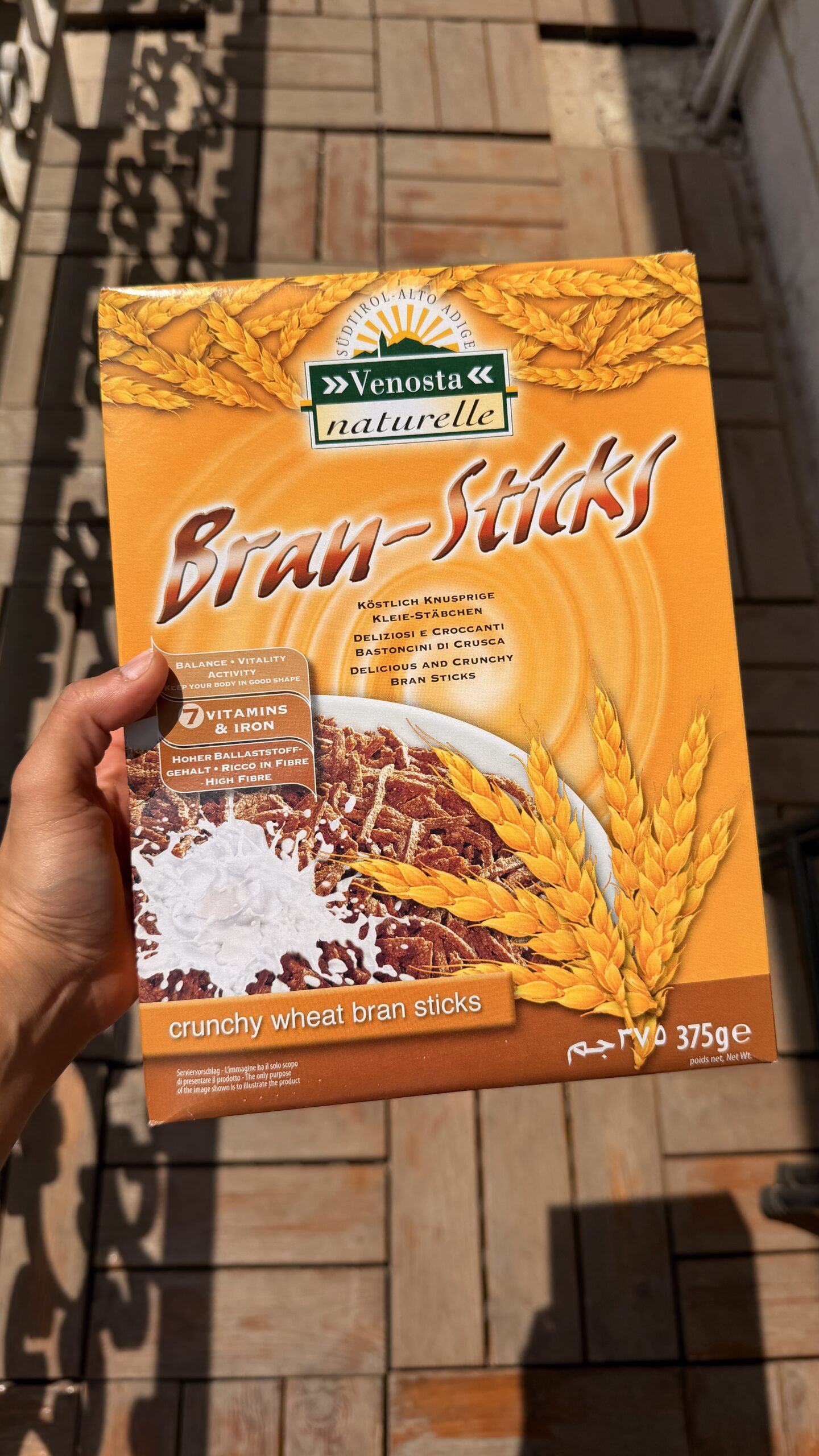 IMG_2729 (1) چوبک سبوس گندم ونوستا (Venosta Naturelle Bran Sticks) 375 گرم - تصویر 1