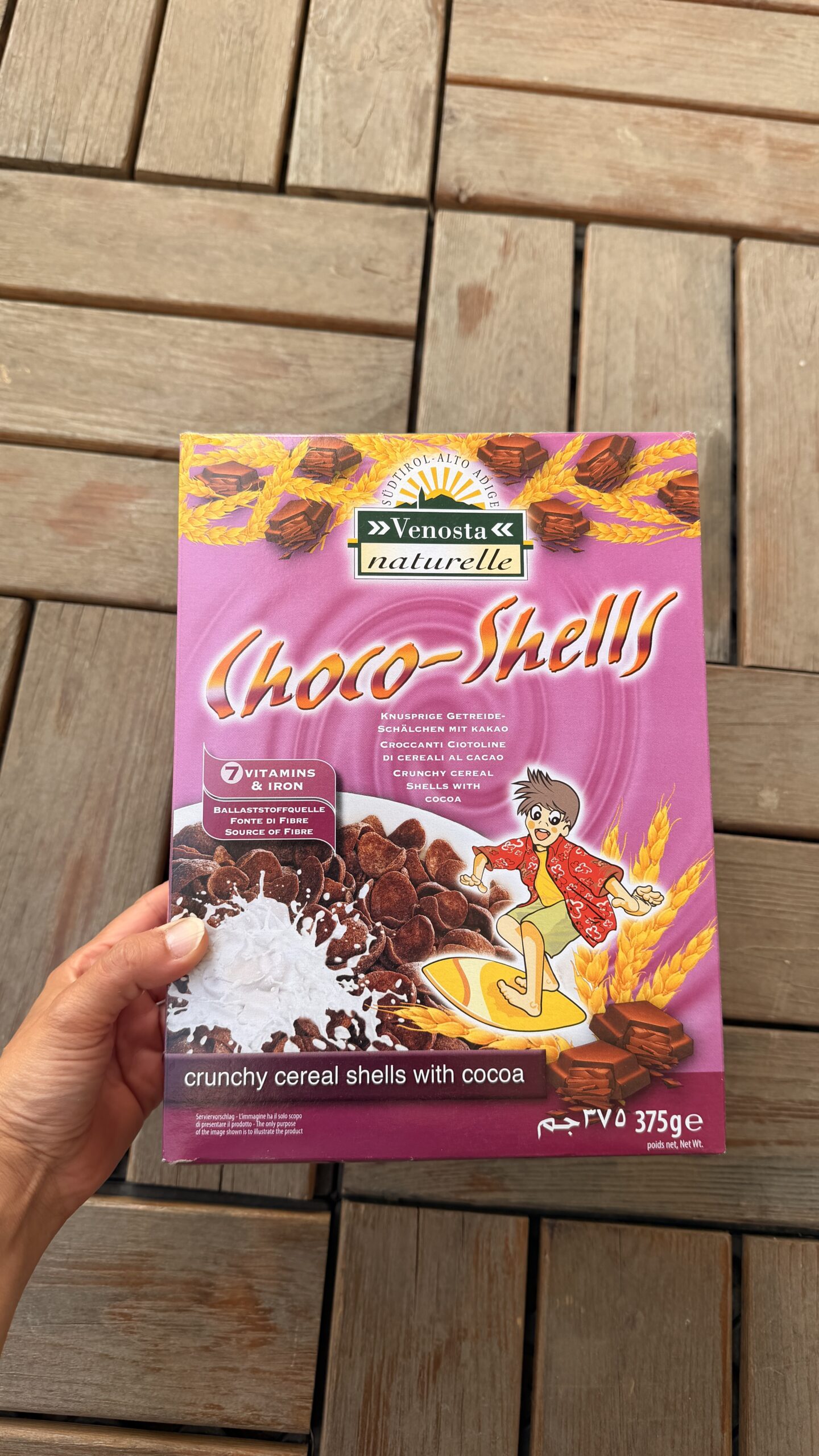 IMG_4103 غلات صبحانه ترد وصدفی با کاکائو Venosta Naturelle Choco-Shells - تصویر 1