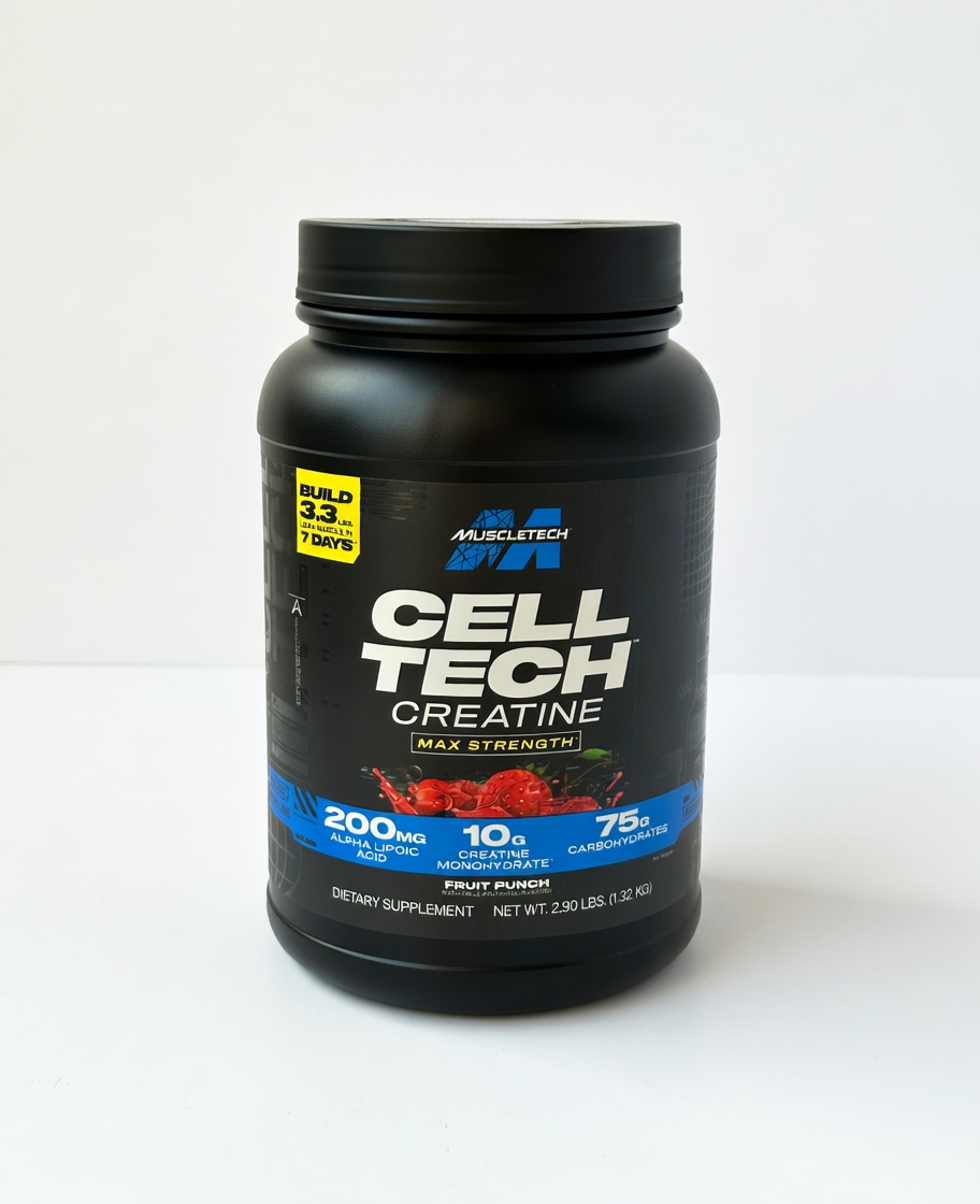 کراتین کراتین ماسل تک حاوی کربوهيدرات Cell Tech Max Strength طعم مخلوط میوه ای ۱.۳۲ کیلوگرم - تصویر 1
