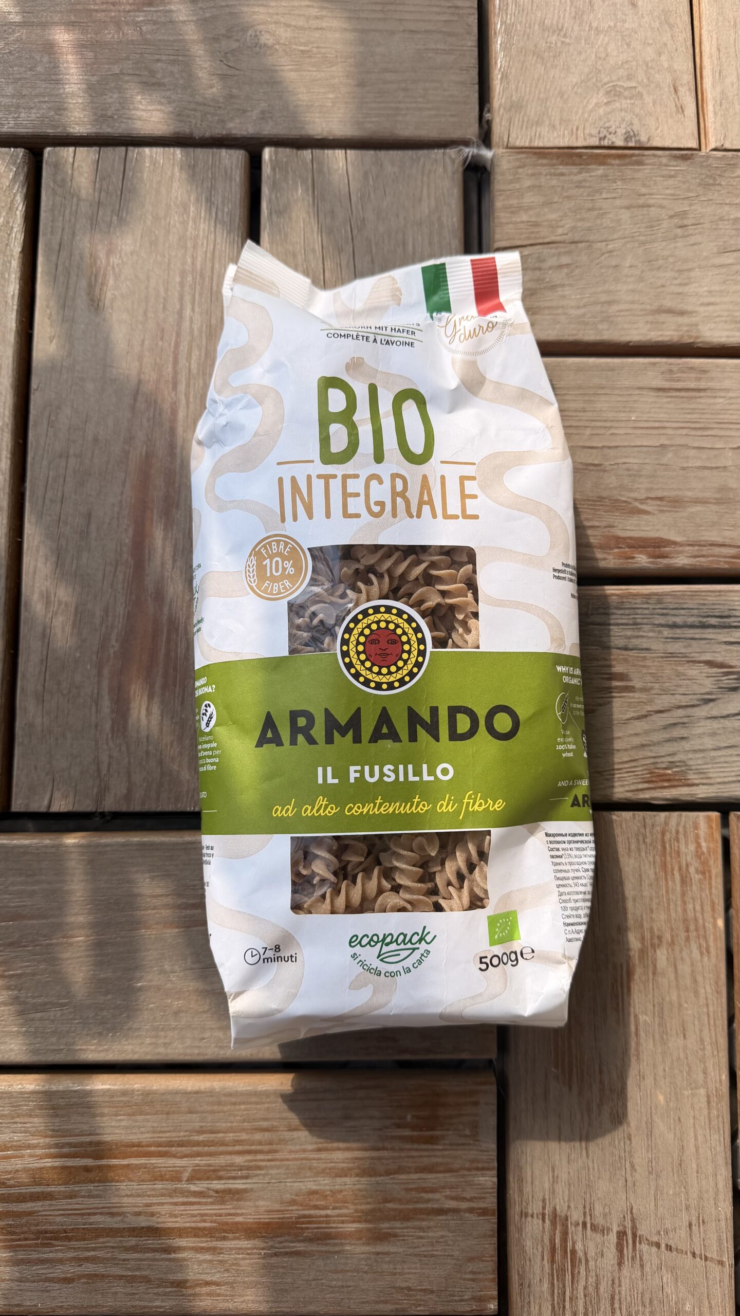 پاستا فوسیلی سبوس‌دار ارگانیک Armando Bio Integrale IL FUSILLO