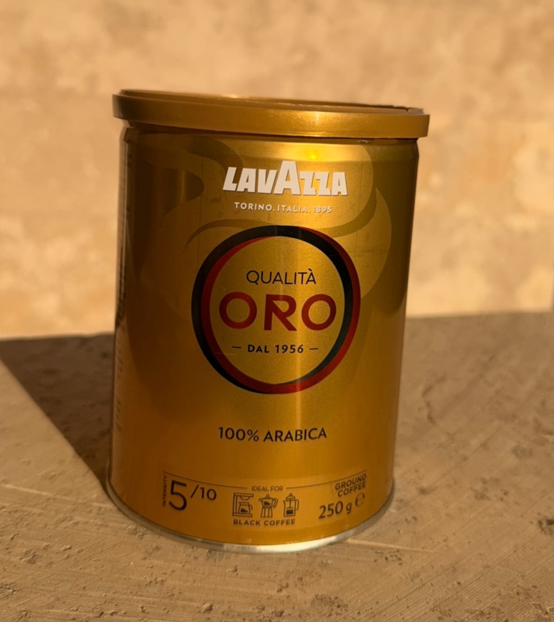 photo-output قهوه لاوازا Qualità Oro آسیاب شده 250 گرم | 100% عربیکا - تصویر 1