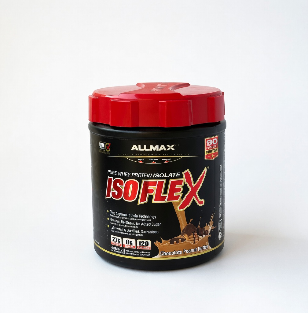 وی ایزوله وی ایزوله ISOFLEX ALLMAX شکلات بادام زمینی 425 گرم - تصویر 1
