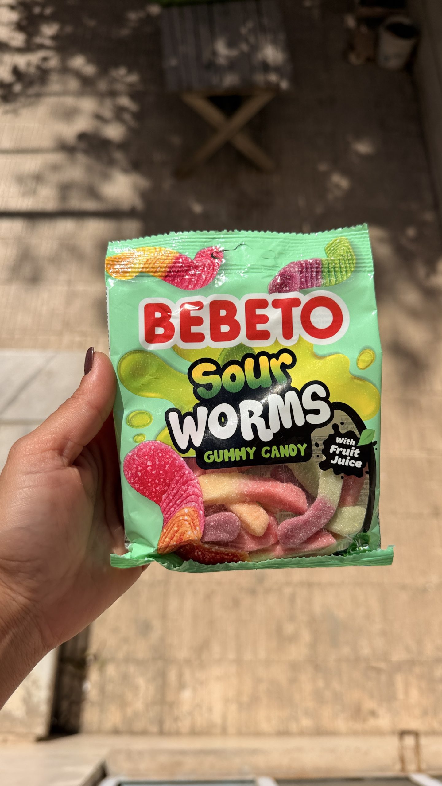 IMG_8457 پاستیل شکری ترش BEBETO مدل کرم 80 گرم - تصویر 1