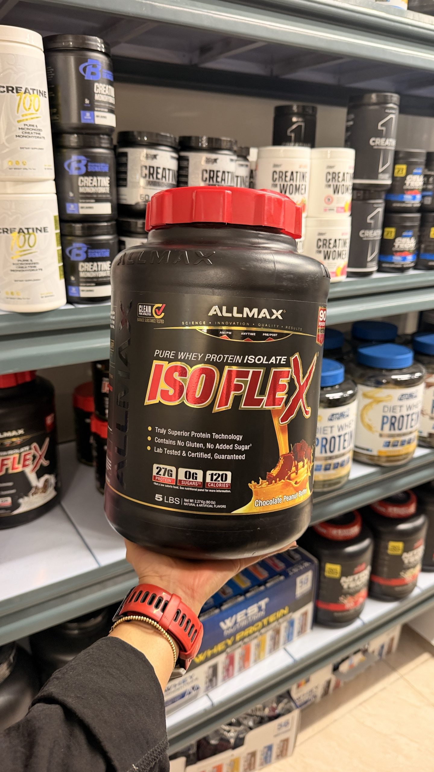 IMG_8986 وی ایزوله ISOFLEX ALLMAX شکلات بادام زمینی 2.27 کيلوگرم - تصویر 1