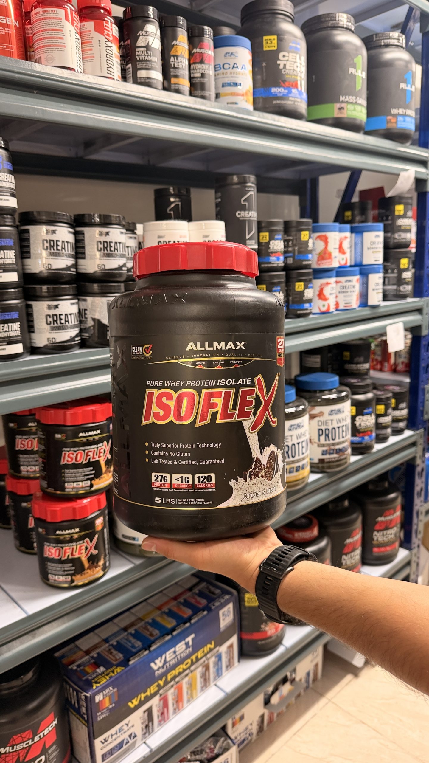 ايزو وي آل مکس پروتئین وی ایزوله ایزوفلکس آل مکس (ALLMAX ISOFLEX)طعم کوکی و خامه وزن۲.۲۷ کیلوگرم - تصویر 1