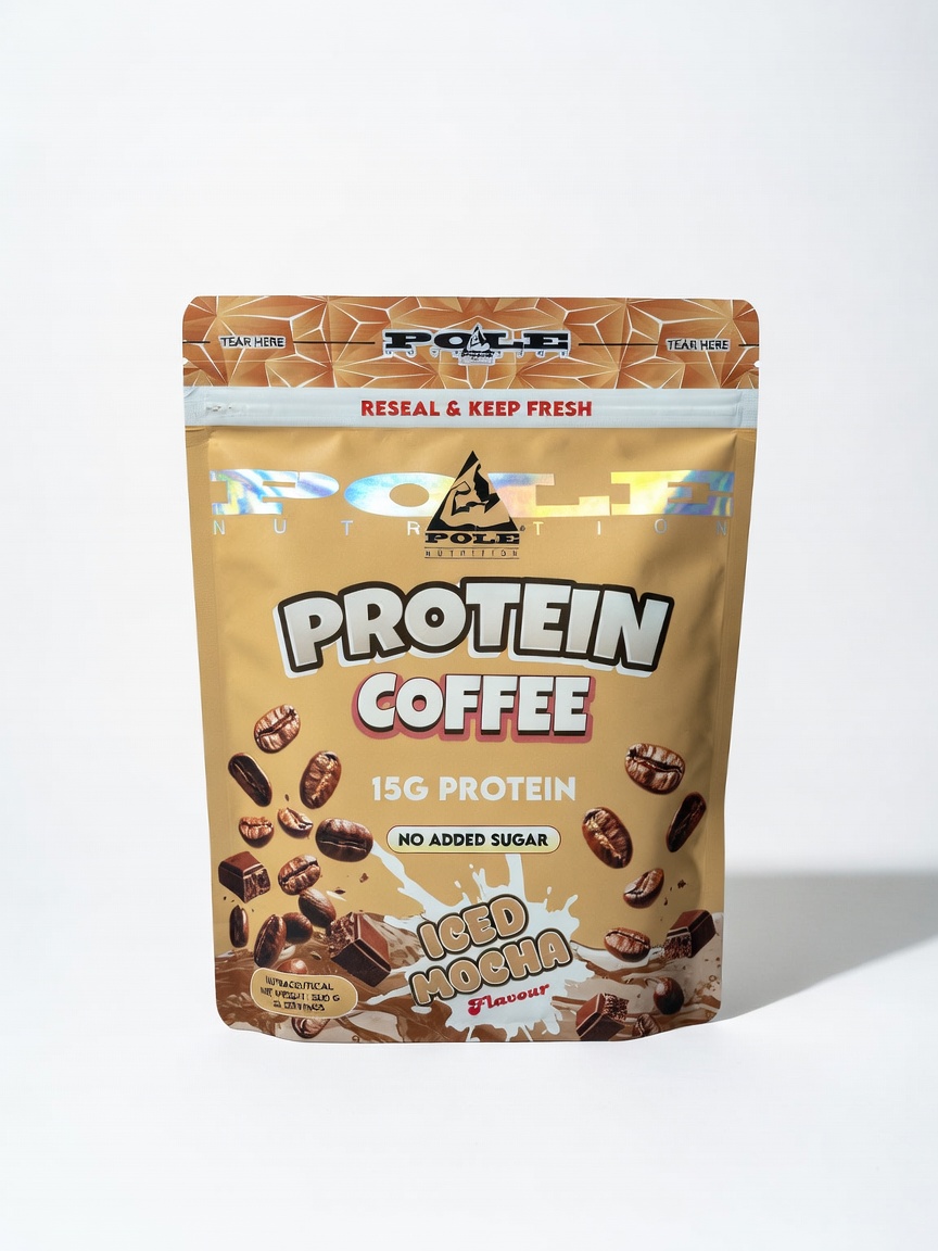 قهوه پروتئيني قهوه پروتئینی پل نوتریشن Pole Nutrition Protein Coffee طعم آیس موکا 500 گرم - تصویر 1