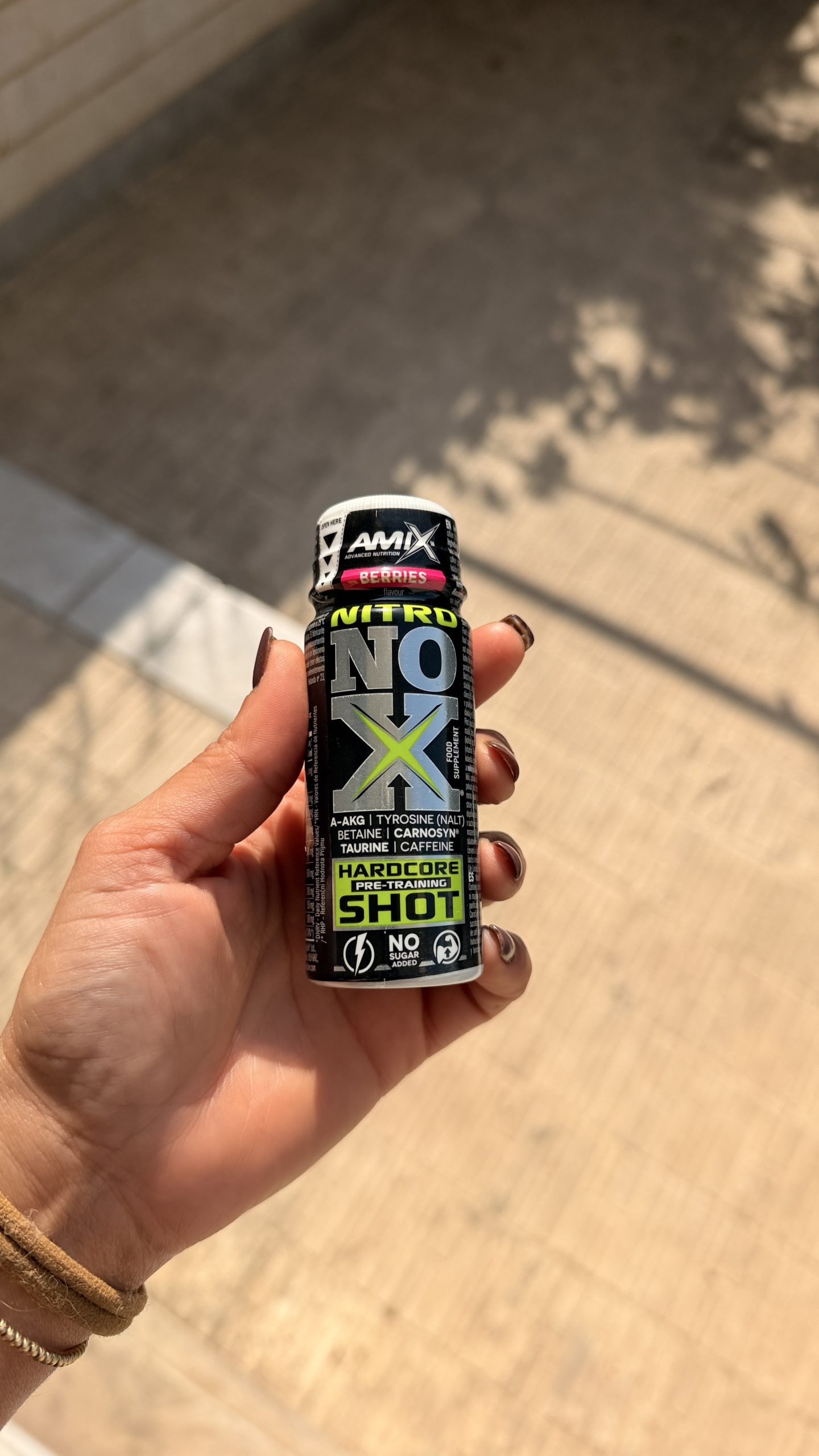شات انرژي شات قبل از تمرین آمیکس نوتریشن NitroNOX Hardcore Pre-Training Shot بدون شکر طعم بری ۶۰ میلیلیتر - تصویر 1